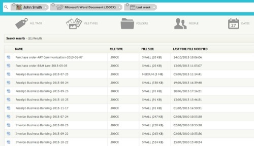 Files by dates.